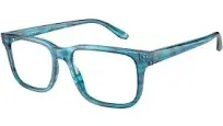 Emporio Armani EA3218 5311 Eyeglasses Frame Men&#039;s Striped Blue Full Rim 55mm