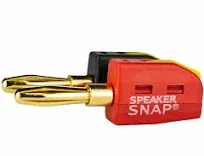 Speaker Snap of Fast & Secure Banana Plugs, Gold Plated, 12-24 Awg, for Home Theaters, Speaker Wire, Wall Plates, and Receivers