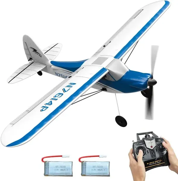 VOLANTEXRC Sport Cub 500 Ready to Fly RC Airplane w/Gyro Stabilizer, Blue (Used)