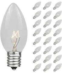 Novelty Lights 25 Pack C9 Ceramic Outdoor Christmas Replacement Bulbs