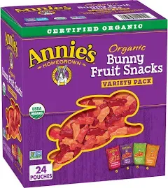 Annie's Homegrown Organic Bunny Fruit Snacks Variety Pack