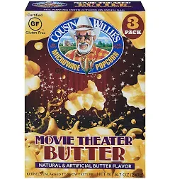 Cousin Willie's Movie Theater Butter Microwave Popcorn