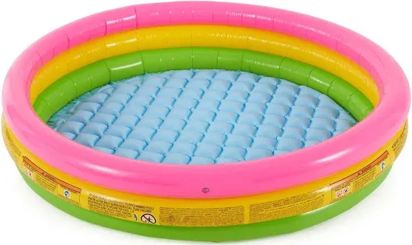 Intex 2.8ft x 10in Sunset Glow Inflatable Colorful Baby Swimming Pool (2 Pack)