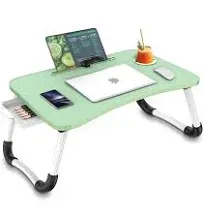 Zapuno Lap Laptop Desk for Bed, Multi-function Laptop Bed Table with Storage Drawer and Cup Holder, Laptop Lap Desk Laptop Stand Tray Table