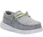 Boys Preschool HEYDUDE Wally Sox Shoes-  Grey/White Size 13.0