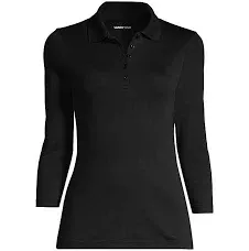 Lands' End Women's Supima Cotton 3/4 Sleeve Polo Shirt