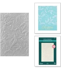 Holly & Foliage 3D Embossing Folder from the De-Light-Ful Christmas Collection by Yana Smakula