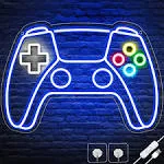 Ethereal Lomoer Gamer Neon Sign, Gamepad Shaped LED Neon Sign for Gamer Room Decor, Gaming Neon Sign for Boys Room Decor, Neon Gaming Sign for Gaming