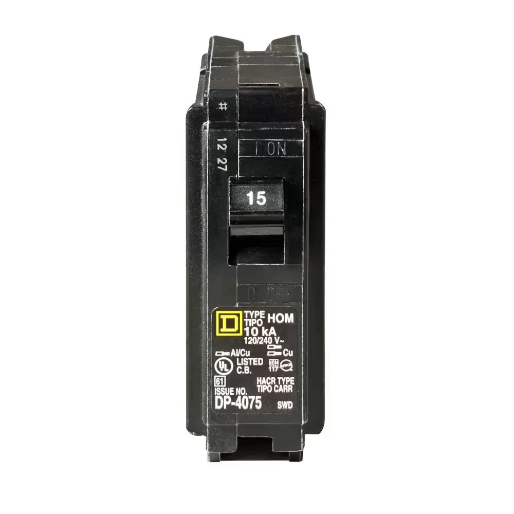 Square D  HomeLine  Single Pole  15 amps Circuit Breaker, HOM115CP1235