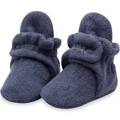 Zutano Cozie Fleece Baby Bootie - Gray