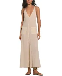 Elan Women's Woven Jumpsuit Cover-Up