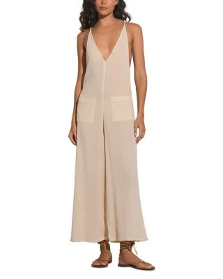 Elan Women's Woven Jumpsuit Cover-Up