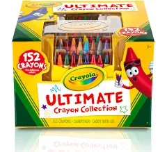 Ultimate Crayon Box Collection (152Ct), Bulk Kids Crayon Caddy, Classic &amp; Glitte