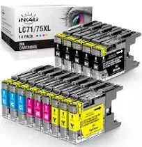 INK4U Compatible LC75 Ink Cartridges Replacement for Brother LC75 LC71 LC79 X...