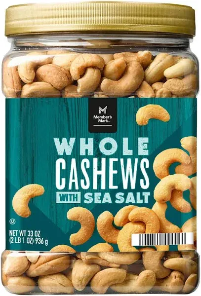 Member&#039;s Mark Roasted Whole Cashews with Sea Salt (33 oz.) SHIPS FAST/FREE