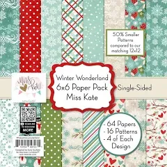 Miss Kate Cuttables Winter Wonderland 6X6 Pattern Paper Pack