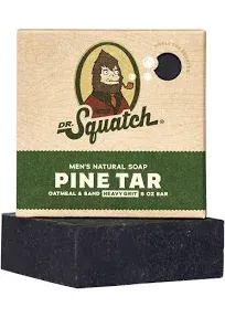 Dr. Squatch All Natural Bar Soap for Men with Heavy Grit, Pine Tar