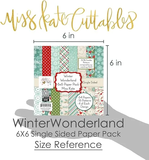 6x6 Pattern Paper Pack – Winter Wonderland - for Christmas Scrapbook Premium 64