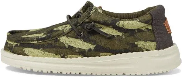 HEYDUDE Boys' Wally Fish Camo Shoes