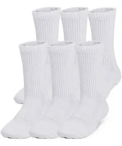 Under Armour Kids' UA Performance Tech Crew Socks 6-Pack