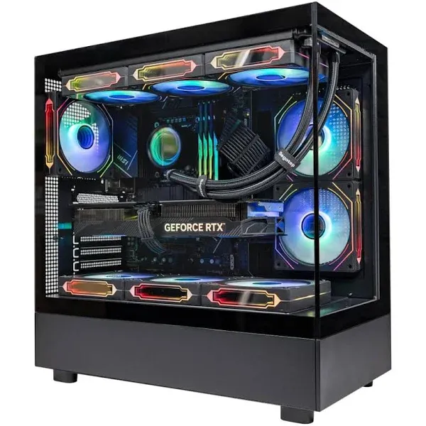 SEGOTEP Endura Pro+ - Full View Dual Tempered Glass - Detachable Panels - ATX Gaming Mid Tower Computer Case- 360mm Radiator Support- Black Color-Case Only