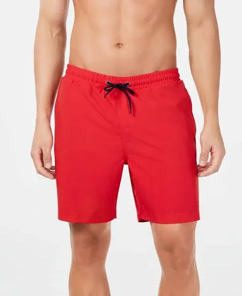 Club Room Men's Quick-Dry Performance Solid Swim Trunks