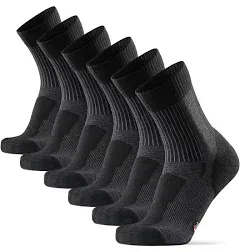 DANISH ENDURANCE Hiking Socks, Lightweight, Merino Wool Socks for Men & Women, Moisture Wicking, Cushioned Crew Socks, 3 Pack