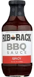 Rib Rack Spicy BBQ Sauce - 19 oz