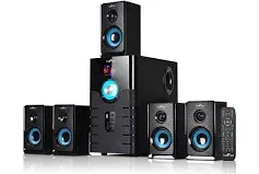 beFree Sound 5.1 Channel Bluetooth Surround Sound Speaker System