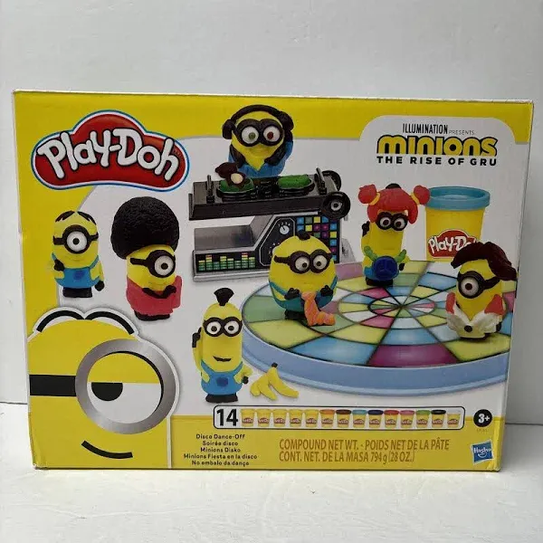 Play-Doh Minions: The Rise of Gru Disco Dance-Off Toy for Kids 3 Years and Up wi