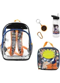 Naruto 5-Piece Backpack & Lunchbox Set with Water Bottle