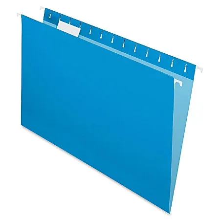 Office Depot Hanging Folders, 15 3/4in. x 9 3/8in, Legal size, Blue, Box of 25, Ess81623