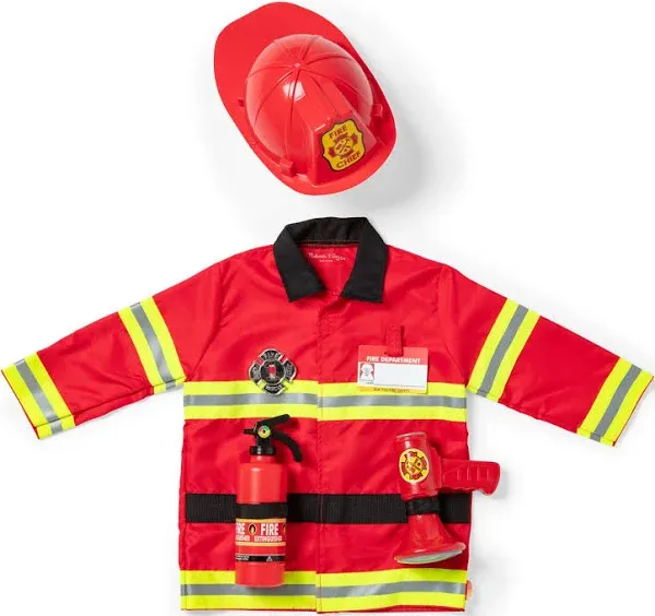 Melissa & Doug Fire Chief Role Play Costume Dress-Up Set