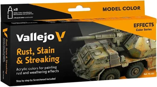 Vallejo Rust, Stain and Streaking Set Paint Set