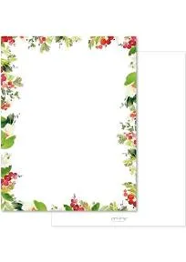 Paper Frenzy Watercolor Peace Garland with Berries