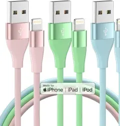 Bkayp iPhone Charger MFi Certified 3Pack 10 FT Fast Charging Lightning Cable iPhone Charger Cord Compatible with iPhone 14 13 12 11 Pro Max XR XS X 8 Plus SE iPad and More