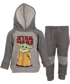 Star Wars The Kid Infant Boys Fleece Hoodie and Pants Outfit Set Infant to Big Kid