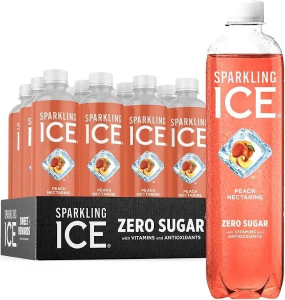 Sparkling Ice Peach Nectarine Sparkling Spring Water 12-17 fl. oz. Bottles