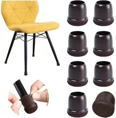 24 Pcs Extra Small Chair Leg Floor Protectors for Hardwood Floors Upgraded Rubber Chair Leg Caps with Felt Pads