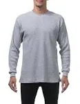 Pro Club Heavyweight Mens Long Sleeve Gray Thermal Shirt Size Medium