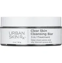 Urban Skin Rx Clear Skin Cleansing Bar 3-in-1 Treatment 2 oz Exfoliating Sponge