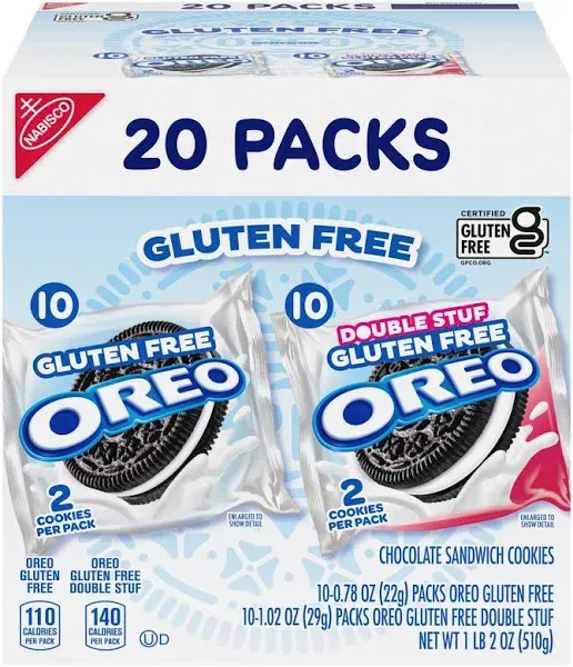 Oreo Chocolate Sandwich Cookies Gluten Free 20 Packs