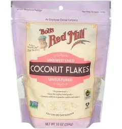 Bobs Red Mill Coconut Flakes, Unsweetened, Unsufured - 10 oz