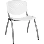 HERCULES Series 880 Lb. Capacity White Plastic Stack Chair with