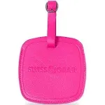 Swiss Gear Jumbo Luggage Tag 4&#034; Pink ID Holder For Baggage Identification Buckle