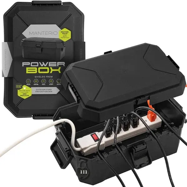 Power Box – IP55 Weatherproof Cord Connection Box – Heavy-Duty Outdoor 