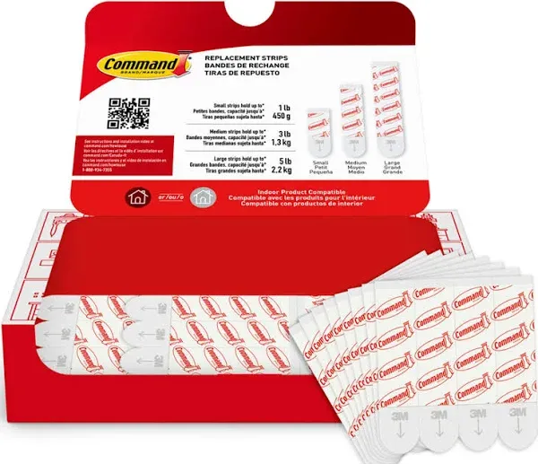 Command Refill Strips, Medium - 9 refill