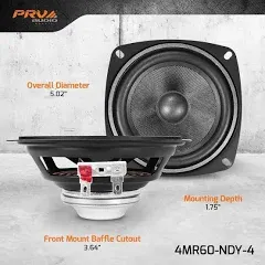 PRV Audio 4MR60-NDY-4 4" Neodymium Midrange Speaker