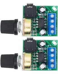 Acxico 2pcs Lm386 10w Mini Power Amplifier Board Audio Amplifier Module Dc 3-12v Volume Adjustable Control