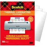 Scotch Thermal Laminating Pouches 5 Mil 100 Pack